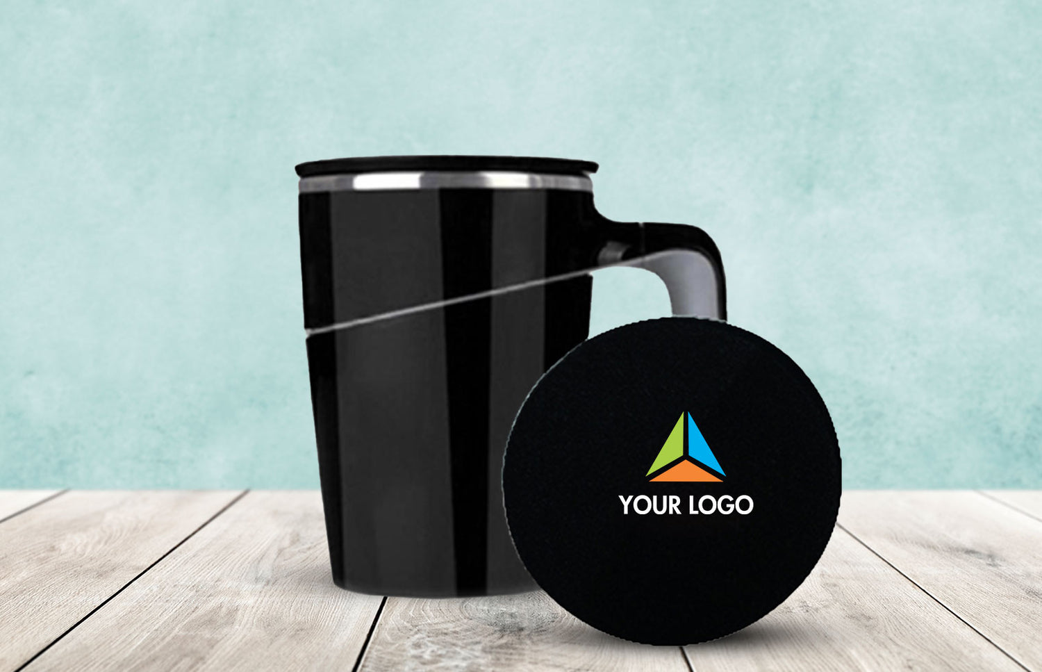 Artiart Grace Spill Proof Mug 470ml-Black (Set of 2)