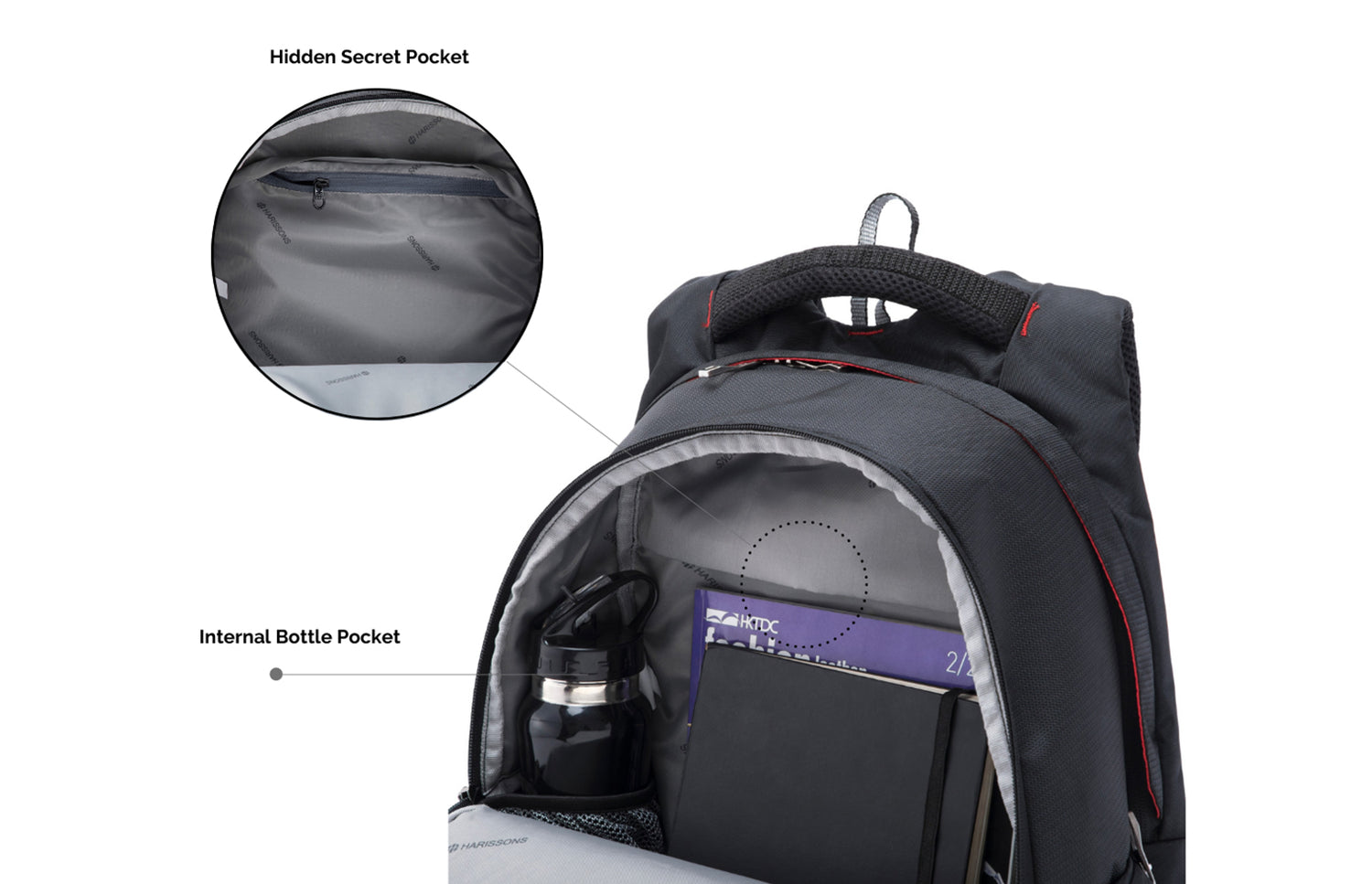 Harissons Sirius Premium Laptop Backpack-Black