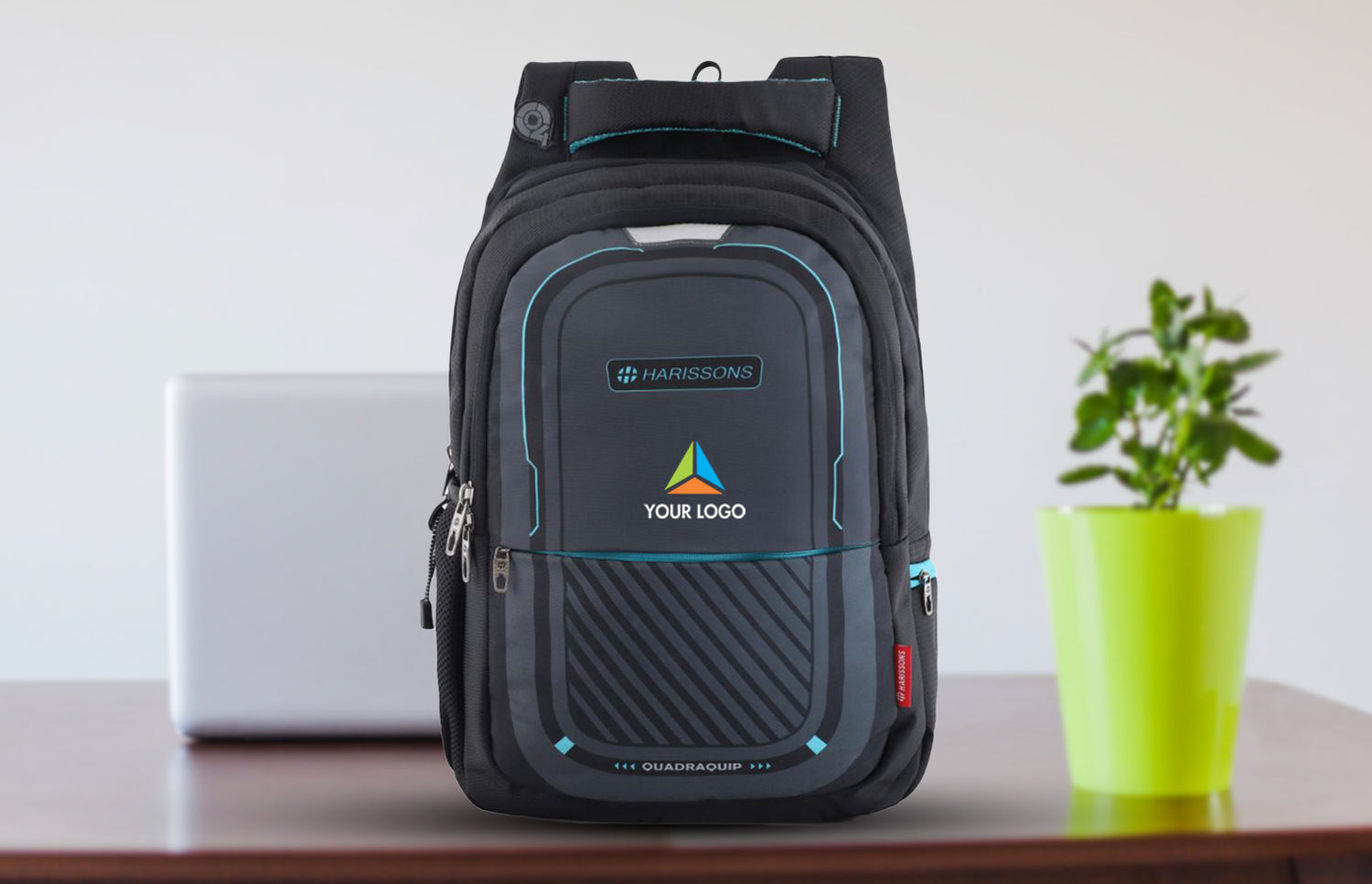 Harissons Verge Laptop Backpack-Black/Teal