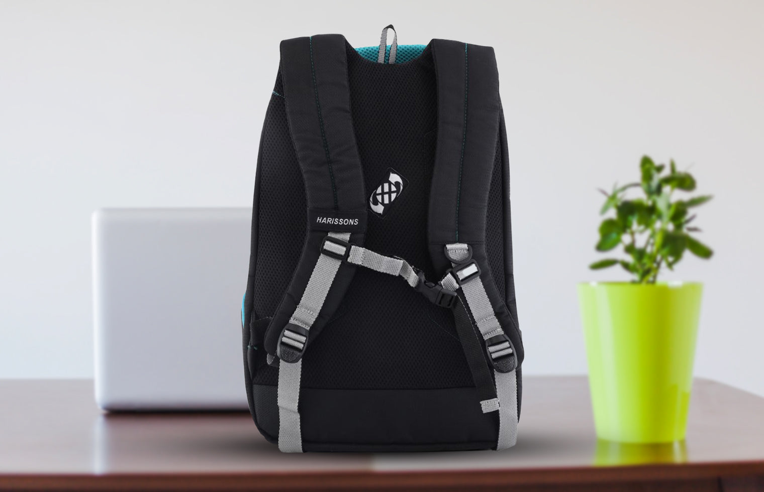 Harissons Verge Laptop Backpack-Black/Teal