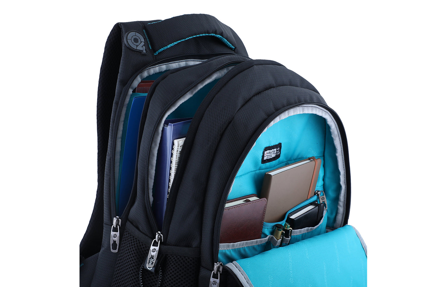 Harissons Verge Laptop Backpack-Black/Teal