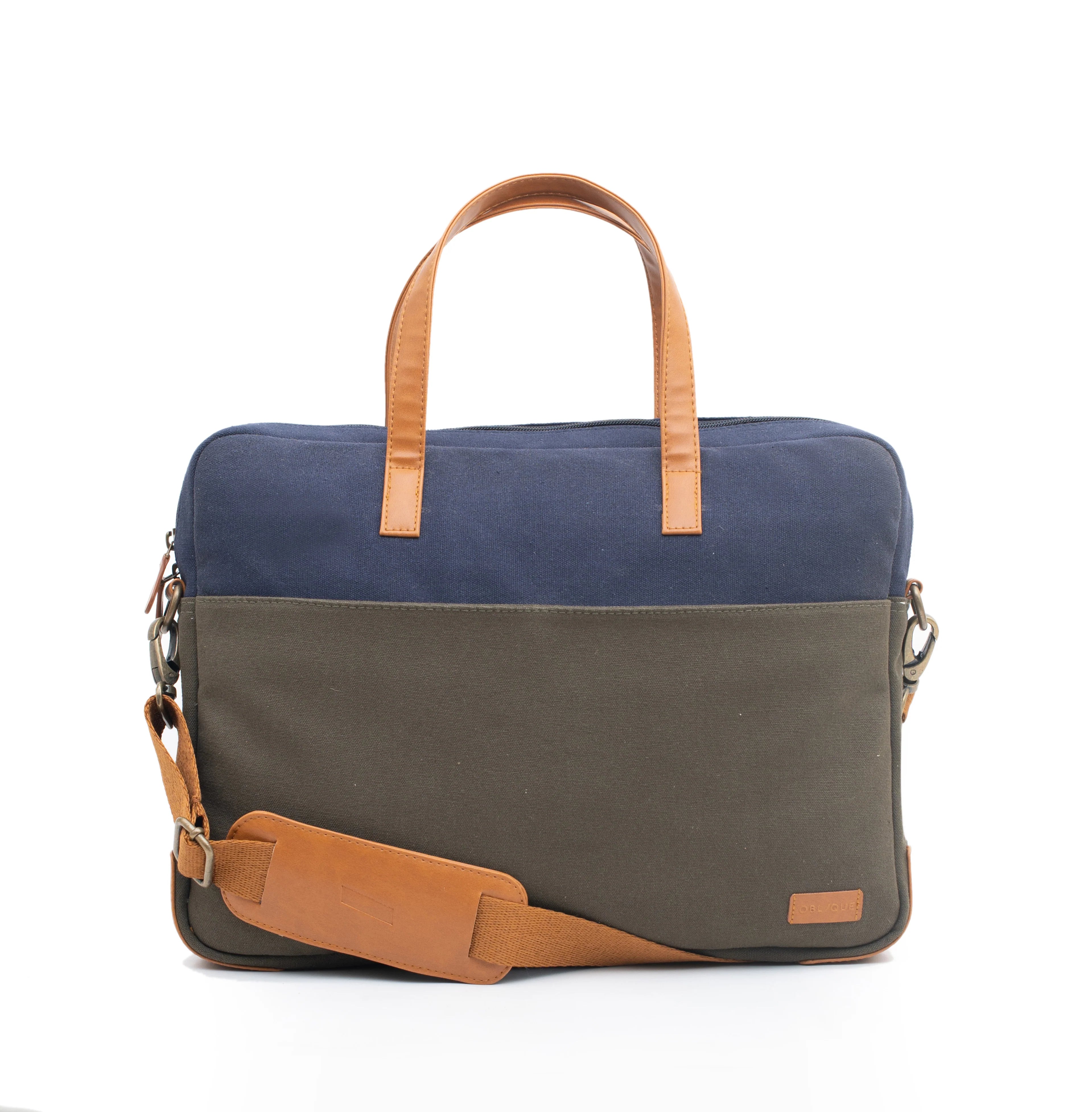 Oblique Oliver Laptop Messenger Bag-Olive