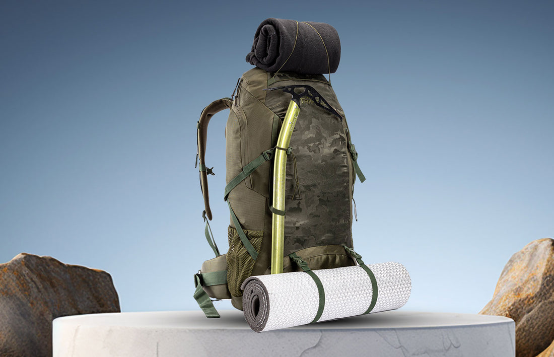 Tripole AIR 62 Litre Travel And Hiking Rucksack-Green Jacquard