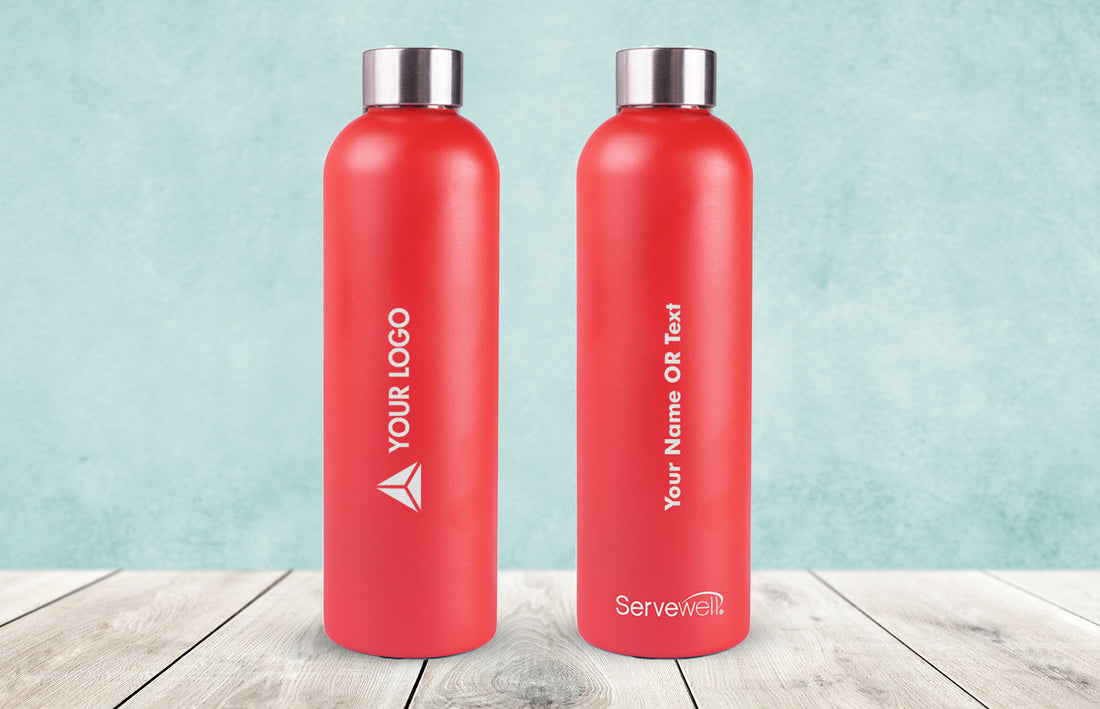 Servewell Osaka Stainless Steel Bottle 675ml-Red (Set of 5)